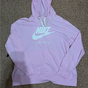 Size 1X Nike Light Pink Women's Hooded Longsleeve